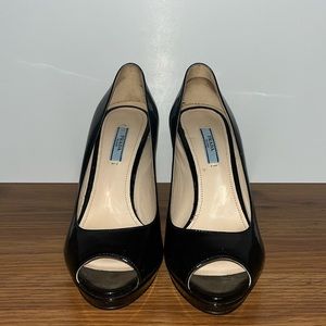 PRADA Peep Toe Heels Open Toe Size 8
